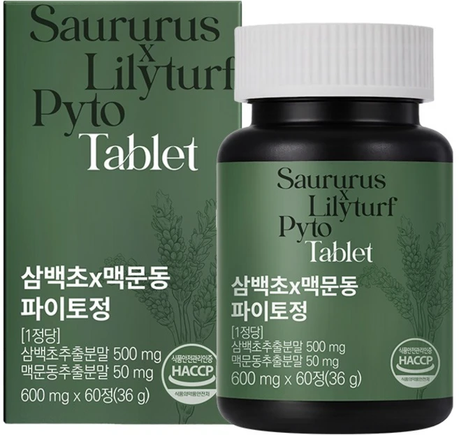 이롭핏 삼백초 x 맥문동 파이토정 36g, 1개, 60정 - 쿠팡