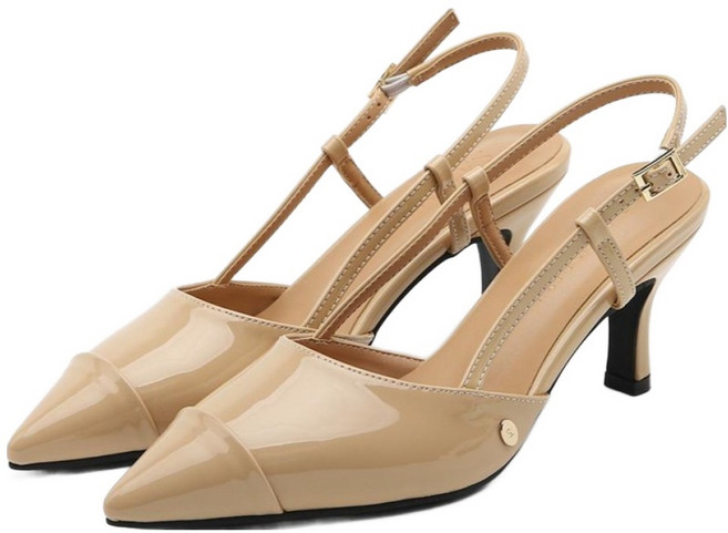 사뿐 아린스 에나멜 슬링백힐 7cm