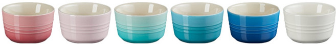 LE CREUSET 迷你烤盅碗6件組, 粉彩色, 1套