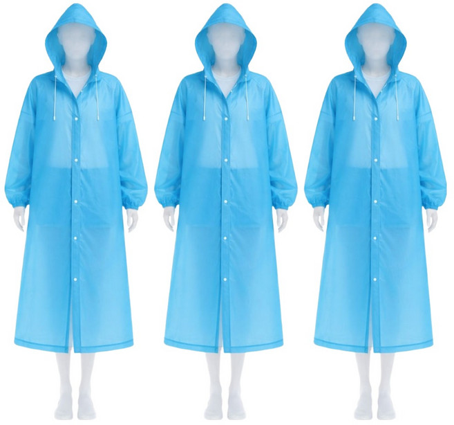 가주가샵 EVA 초경량 고급 우비, 블루, 3개