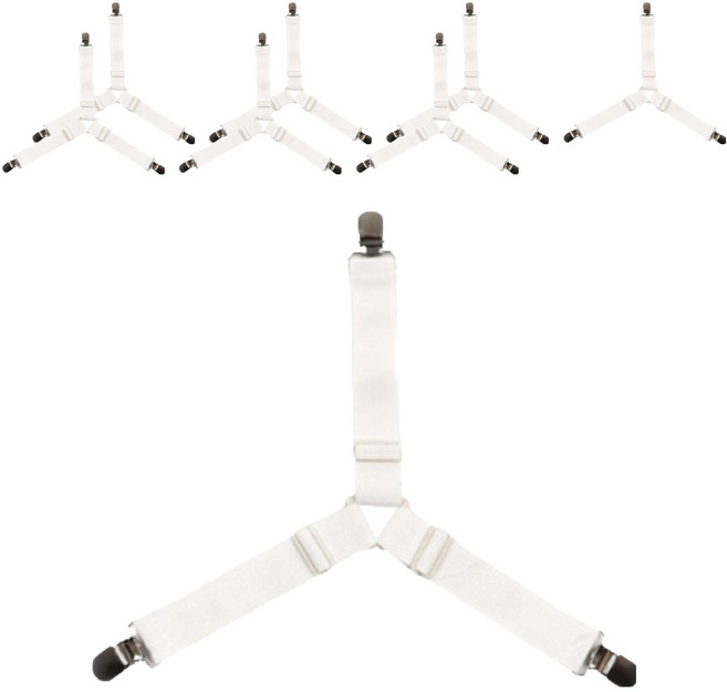 마스마 침대시트 고정집게 8p, 화이트