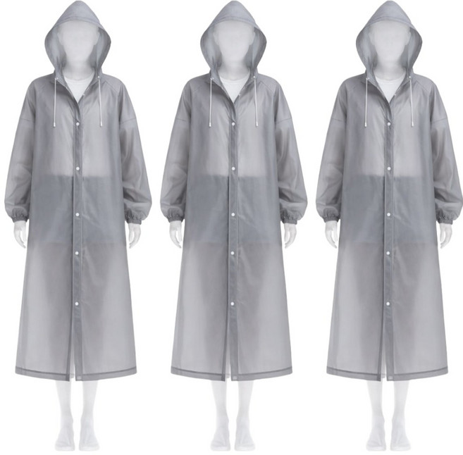 가주가샵 EVA 초경량 고급 우비, 그레이, 3개
