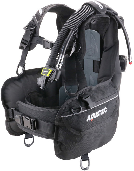 AQUATEC 陽光標準型BCD浮力背心 含單氣曩/單氣瓶固定帶 BC-25S, 黑色