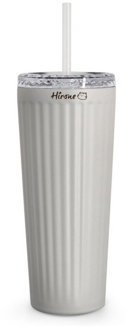 Hirone 304和風立柱吸管杯, 白色, 1個, 740ml