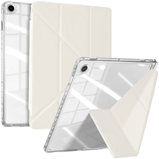 태블리스 태블릿PC 세로 거치 트라이 커버 케이스 AL-8, 크림, 1개