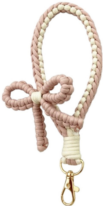 케이스틱 로프 리본 휴대폰 스트랩, 핑크, 1개