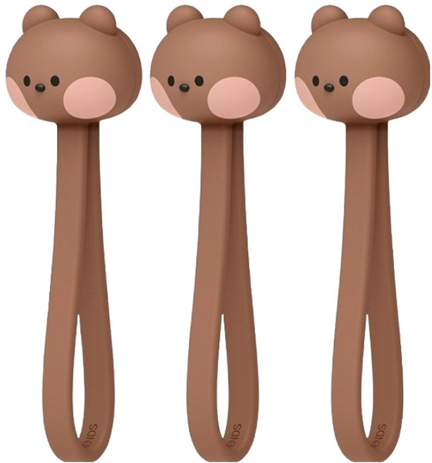 엘라고 라인프렌즈 미니니 마그네틱 케이블 타이, 브니니, 3개