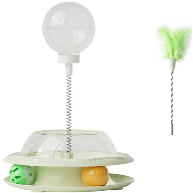 데이소이 고양이 스프링 디스펜서 깃털 장난감 세트 ONE SIZE, 9 그린, 1세트