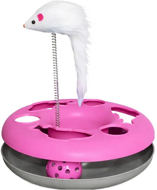 데이소이 고양이 생쥐 스프링 장난감 ONE SIZE, 3 핑크, 1개