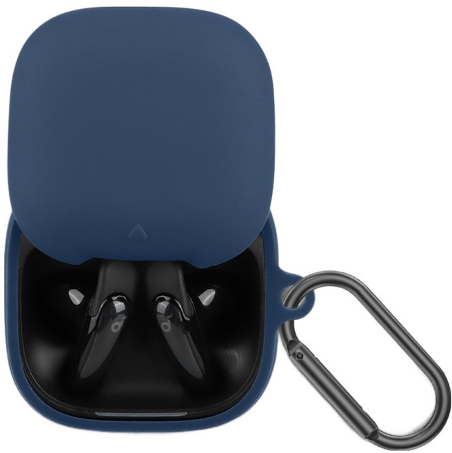 ODG 앤커 사운드코어 리버티버즈 세미 인이어 D1200 실리콘 보호 케이스, 1개, 네이비, AK-lbsi