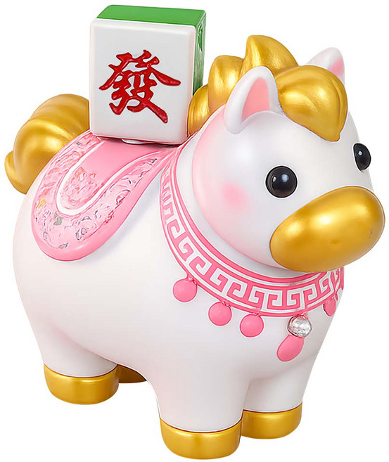 芙詩雅 吉祥物擺件 馬上發財, 白色