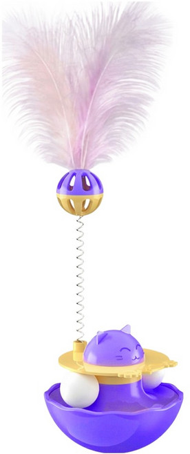 데이소이 고양이 방울 깃털 장난감 ONE SIZE, 3 퍼플, 1개