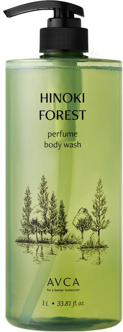 아브카 퍼퓸 바디워시 히노끼 포레스트향, 1L, 1개