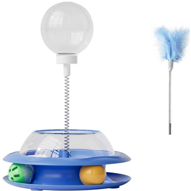 데이소이 고양이 스프링 디스펜서 깃털 장난감 세트 ONE SIZE, 11 블루, 1세트