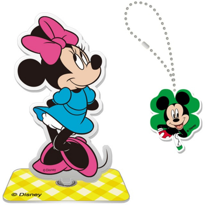 퍼즐라이프 디즈니 미니마우스 아크릴 스탠드 & 키링 DAS312, 1개