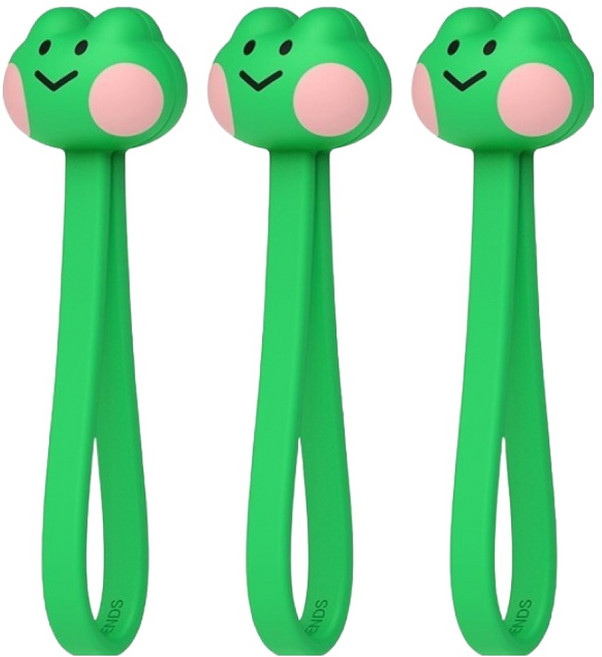 엘라고 라인프렌즈 미니니 마그네틱 케이블 타이, 레니니, 3개