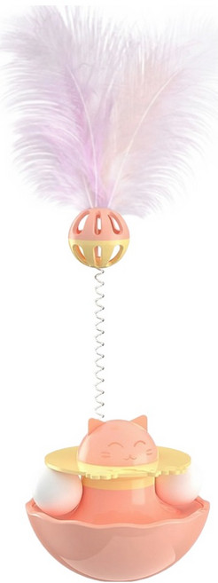 데이소이 고양이 방울 깃털 장난감 ONE SIZE, 4 핑크, 1개