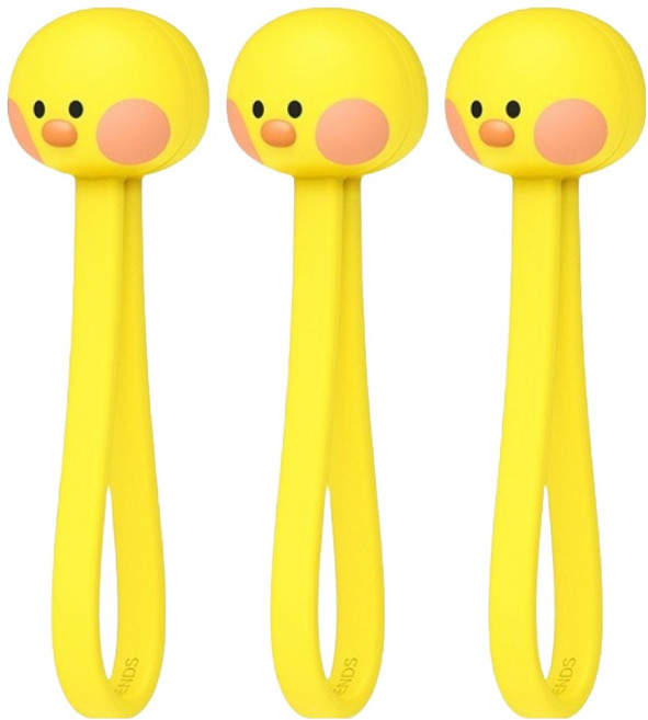 엘라고 라인프렌즈 미니니 마그네틱 케이블 타이, 샐리니, 3개