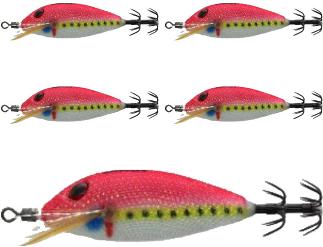 NIKEN 夜光橡果木魚 67mm, 5個, 3.5g, 03 真鯛
