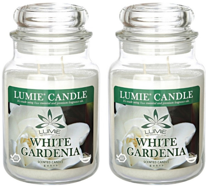 LUMIE CANDLE 蠟燭, 2個, 白梔子花, 570g