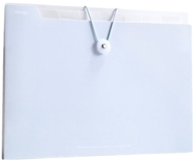 Wengu 마카롱 아코디언파일 A4, 블루, 1개