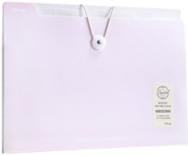 Wengu 마카롱 아코디언파일 A4, 핑크, 1개