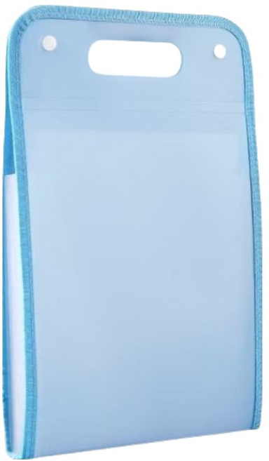 썸즈마인 손잡이 A4 아코디언파일, 블루, 1개