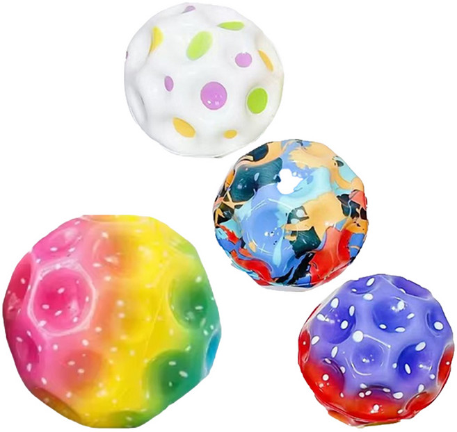 agaplus 彈力運動彈跳球 7cm 4件組, 混合顏色, 1套