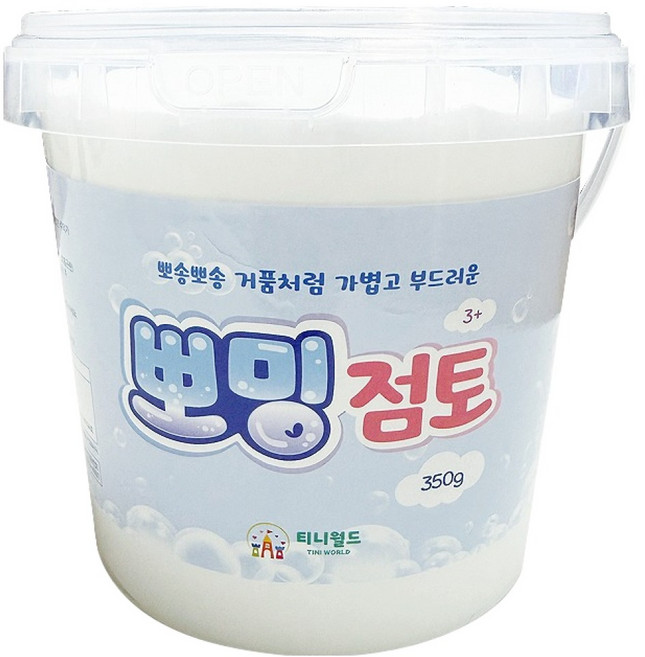 티니월드 뽀밍점토, 흰색, 350g, 1개