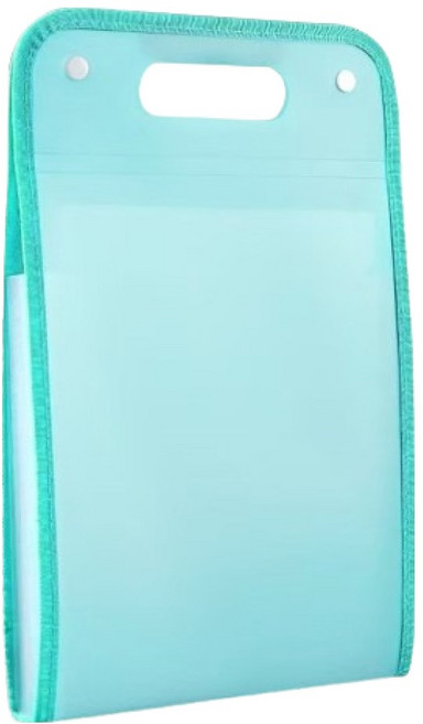 썸즈마인 손잡이 A4 아코디언파일, 그린, 1개