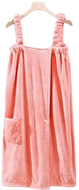 보송보송 타월 샤워가운, 핑크, 1개