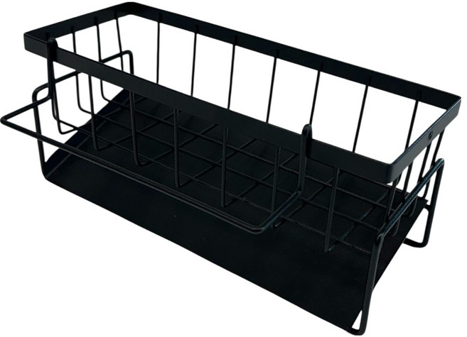 프라이스리스 블랙시크 싱크대 수세미 거치대, 블랙, 1개