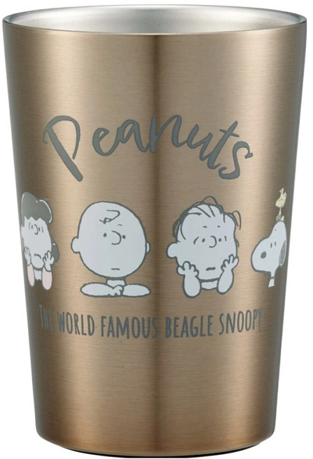 스케이터 머그형 보온보냉 텀블러 컵홀더 STCV2, 1개, 400ml, 피너츠