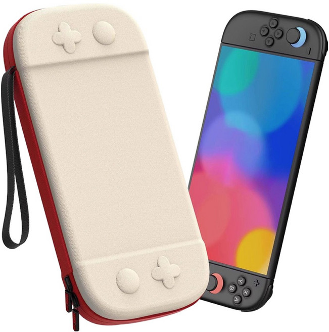 라디온 닌텐도 스위치2 여행용 휴대용 나일론 파우치, 1개, 베이지, RNS2-NY003