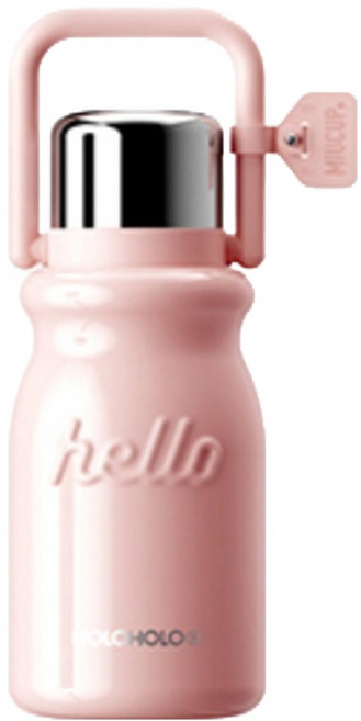 HOlOHOlO 一鍵式牛奶保溫保冷瓶, 1個, 900ml, 粉紅色