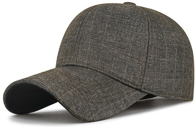 아티렐 남성용 체크무늬 중장년 스포츠 야구 모자, 브라운, 1개