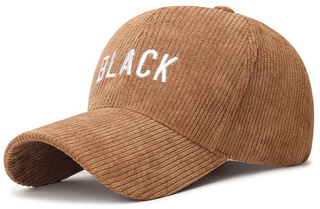 아티렐 BLACK 골덴 슬림 스포츠 야구 모자, 브라운, 1개