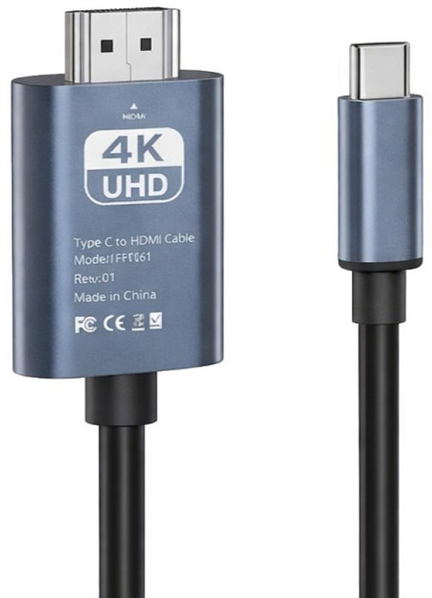 Epeul Type-C 轉 HDMI 4K UHD 60Hz 鏡像傳輸線, 混合色, 1個, 2m