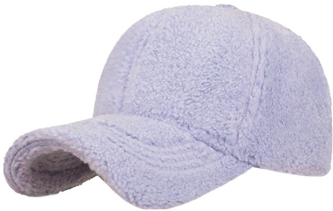아티렐 심플 단색 뽀글이 스포츠 야구 모자, 라일락, 1개