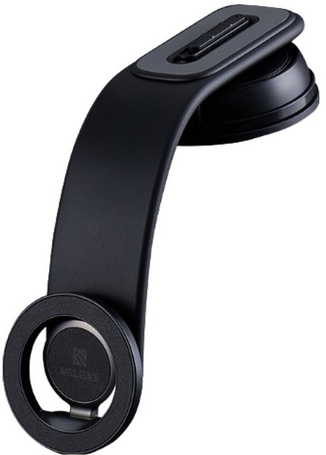 멜리언스 맥세이프 차량용 360도 회전 휴대폰 거치대, 블랙, 1개