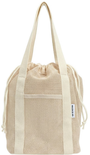 메종드아야 올메쉬 방수 속주머니 목욕 수영 가방, 아이보리