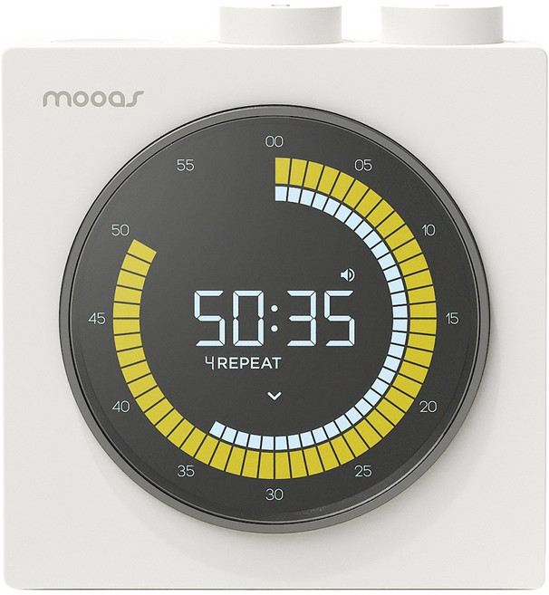 무아스 타임 루프 디지털 타이머, 화이트, 1개