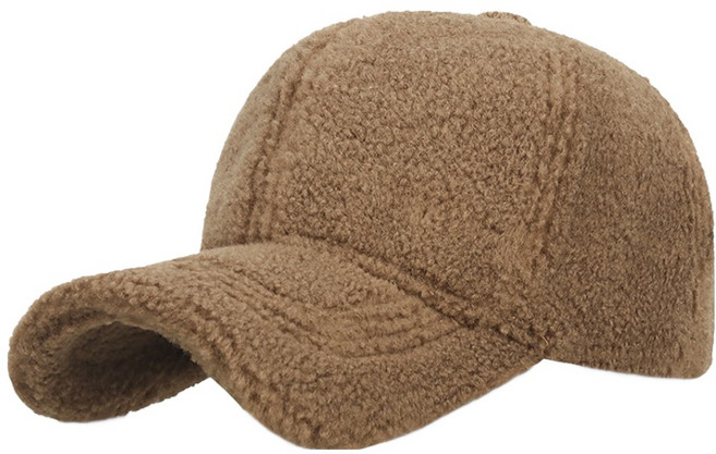 아티렐 심플 단색 뽀글이 스포츠 야구 모자, 카키, 1개