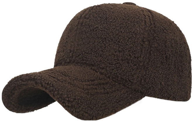 아티렐 심플 단색 뽀글이 스포츠 야구 모자, 딥브라운, 1개
