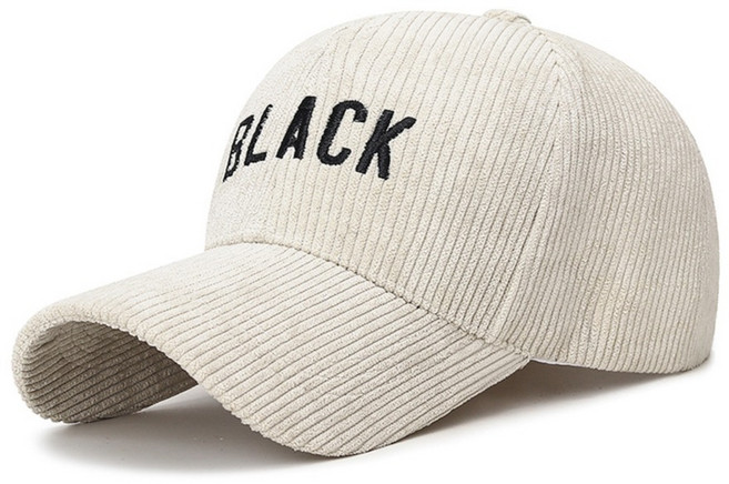 아티렐 BLACK 골덴 슬림 스포츠 야구 모자, 베이지, 1개