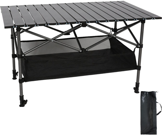 CAMP VILLAGE 露營Trek Roll高度調節桌 專用收納袋, 黑色