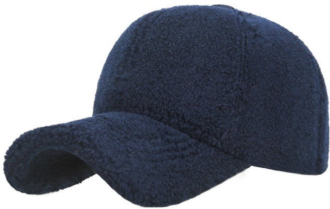 아티렐 심플 단색 뽀글이 스포츠 야구 모자, 네이비, 1개
