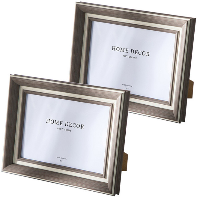 봄미르 심플 인테리어 장식 거실 탁상용 액자, 2개, 차콜