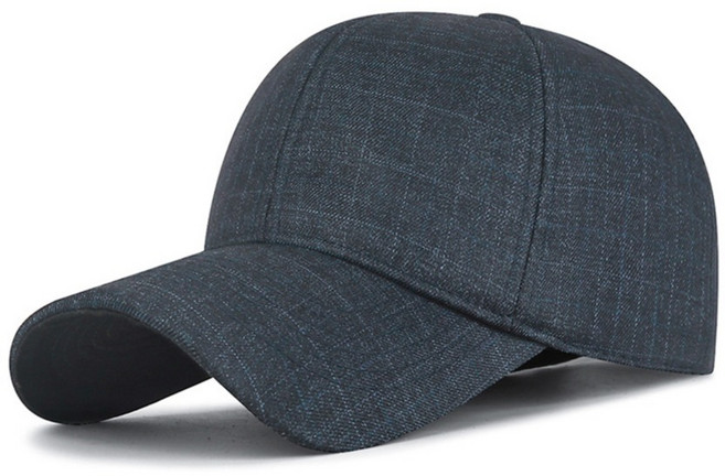 아티렐 남성용 체크무늬 중장년 스포츠 야구 모자, 네이비, 1개