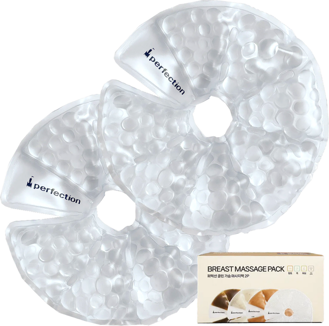 퍼펙션 국내 제조 PVC 반투명 가슴 마사지 팩, 2개, 단품
